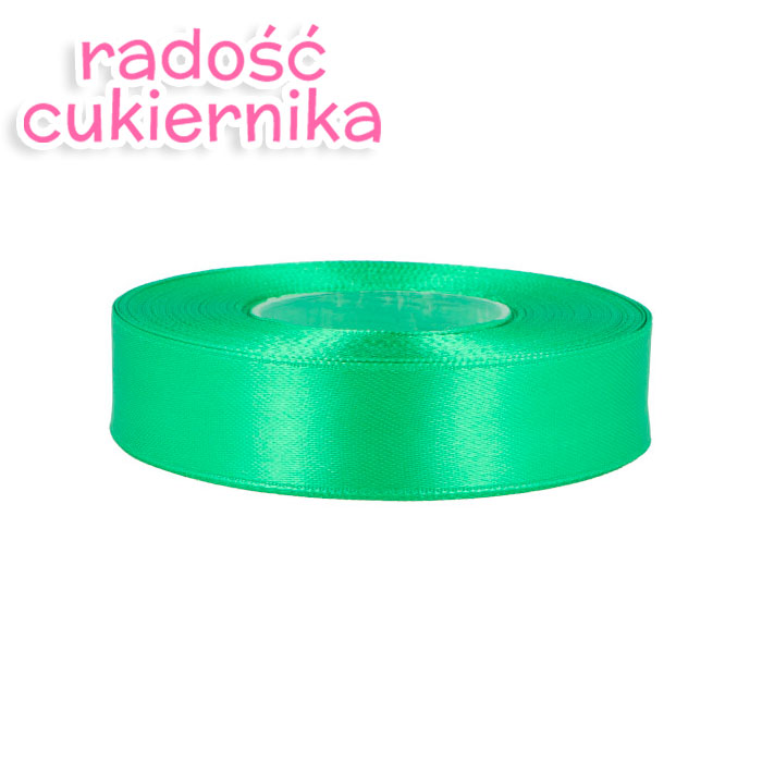 Wstążka satynowa zielona, 25 m, 18 mm 