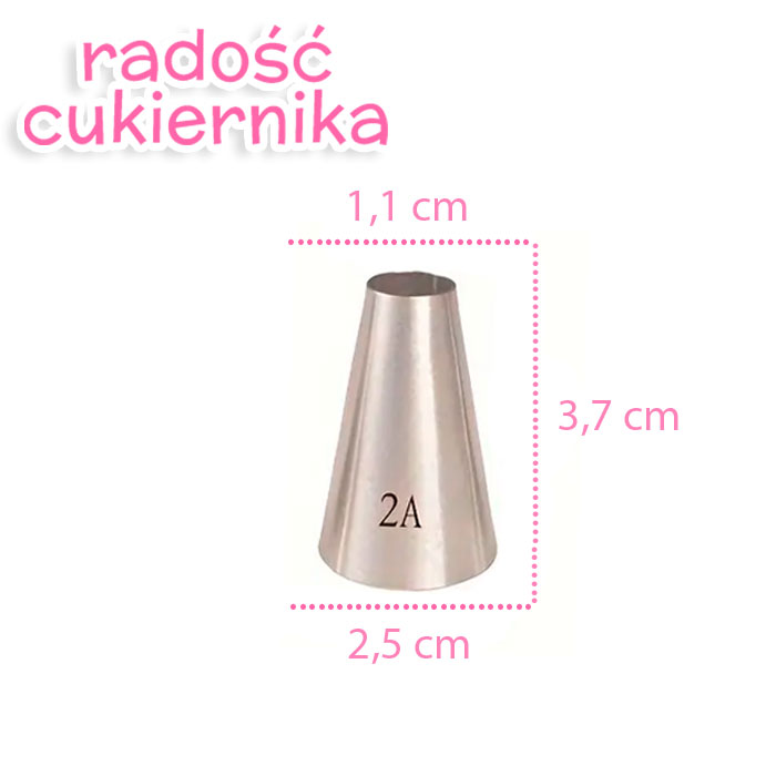 Tylka stal nierdzewna do kremu № 2A 