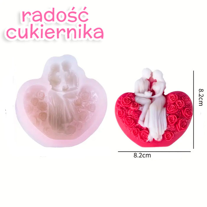Forma silikonowa "Piękna para", 8,2 х 8,2 cm 