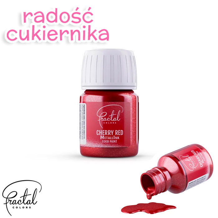 Barwnik spożywczy metaliczny do malowania сzerwona Fractal 30 g