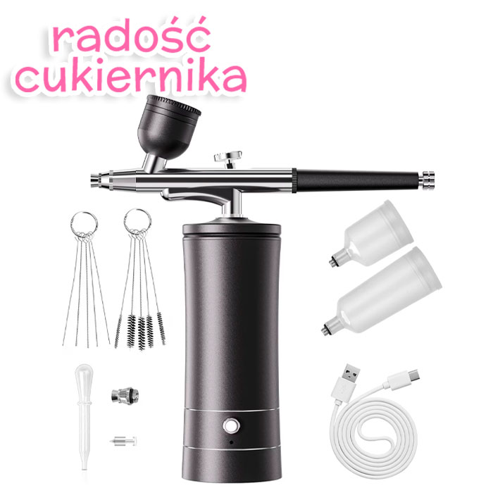 Aerograf USB czarny z akumulatorem 