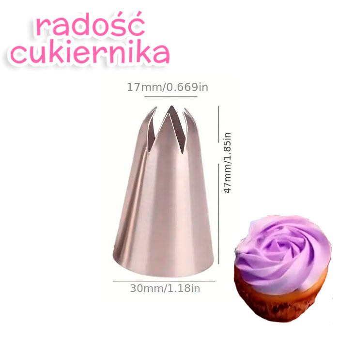 Tylka stal nierdzewna do kremu № 1B 