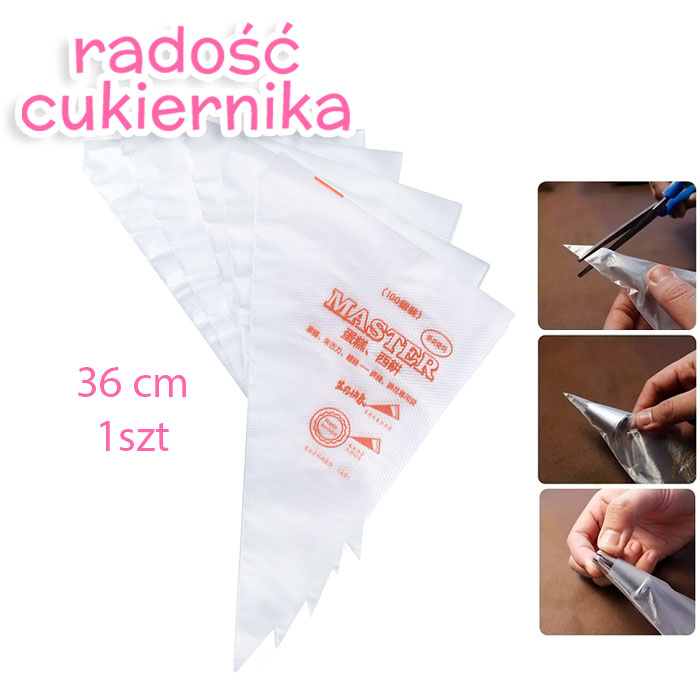 Rękaw cukierniczy jednorazowy 36 cm, 1 szt 