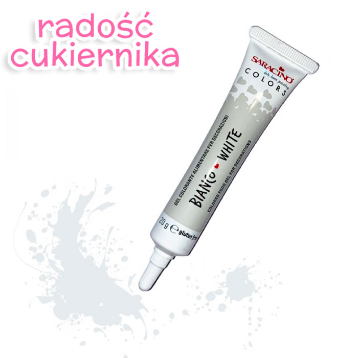 Barwnik spożywczy w żelu Saracino biały 20 g  