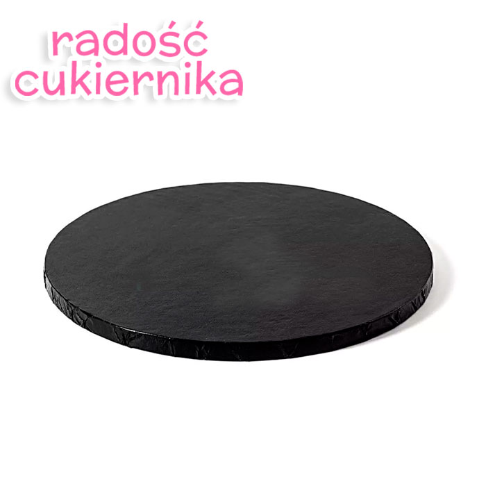  Podkład pod tort Decora gruby czarny śr.25 cm,1szt 