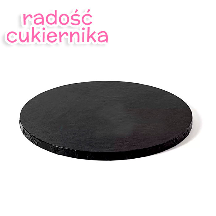  Podkład pod tort Decora gruby czarny śr.30 cm,1szt 