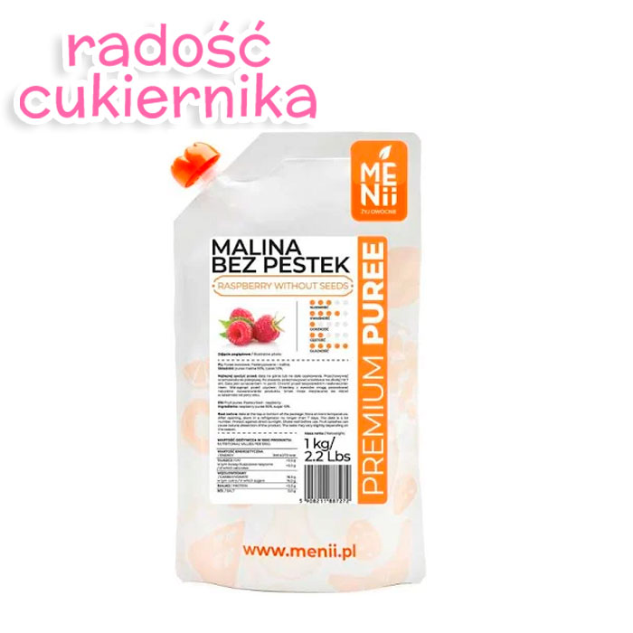 Puree Premium Malina "Menii", 1 kg 