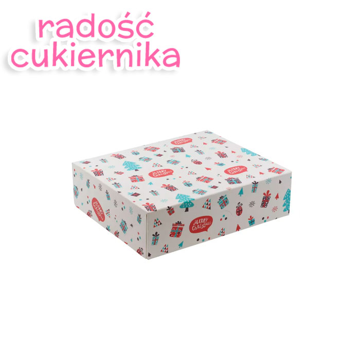 Pudełko na deser "Świąteczny", 25 cm x21 cm x7 cm 