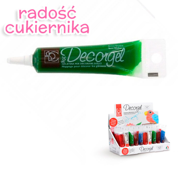 картинка Pisak żelowy Decorgel zielony 20g Modecor 