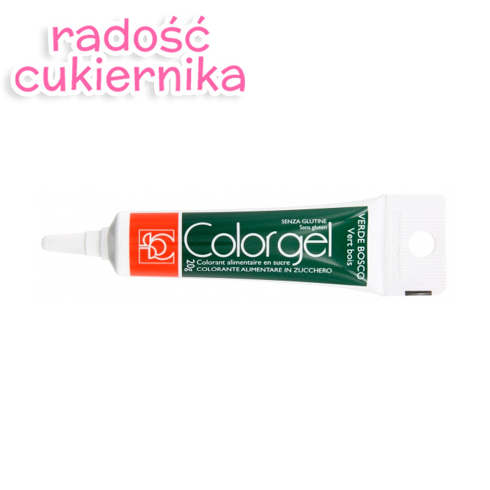 Barwnik spożywczy w żelu leśny zielony, verde bosco tubka, 20 g 