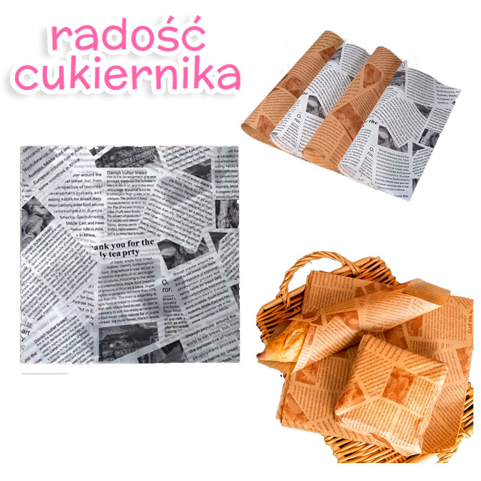 картинка Pergamin do pakowania deserów 18х18 cm biały, kpl. 10 szt. 