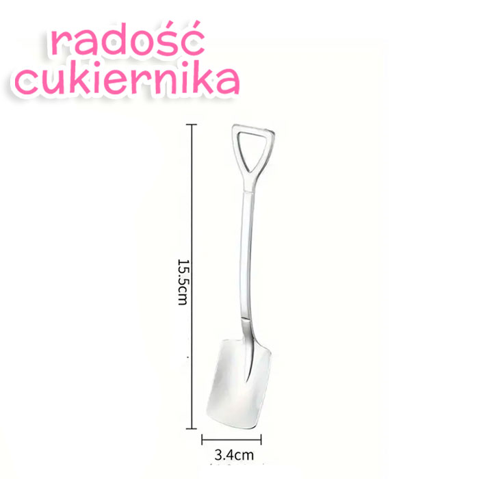 Dekoracyjna łyżeczka do tortu bento,15,5 cm 