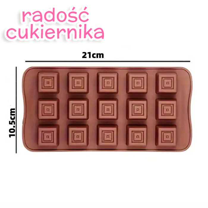 картинка Forma silikonowa "Kwadraty", 15 komórek от магазина ЯРада