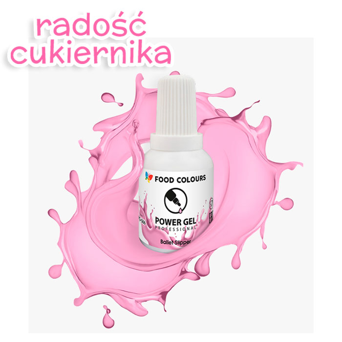 Barwnik w żelu Food Colours Power Gel 20 g, jasny róż 