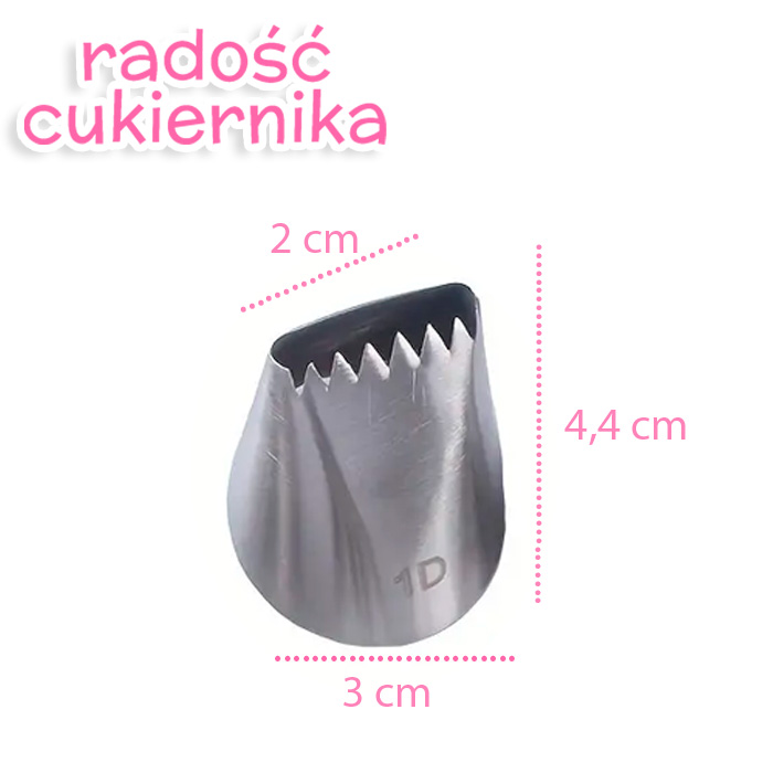 Tylka stal nierdzewna do kremu  №2, 4,4 cm 