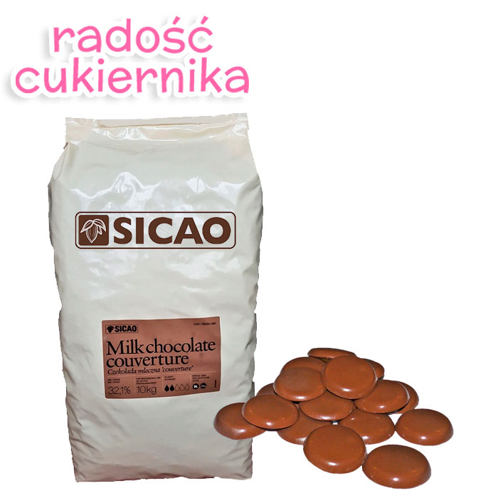 Mleczna czekolada Sicao 32,1%, 10 kg 