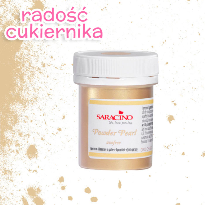 Barwnik spożywczy jadalny w proszku złoty brokat Saracino 5 g