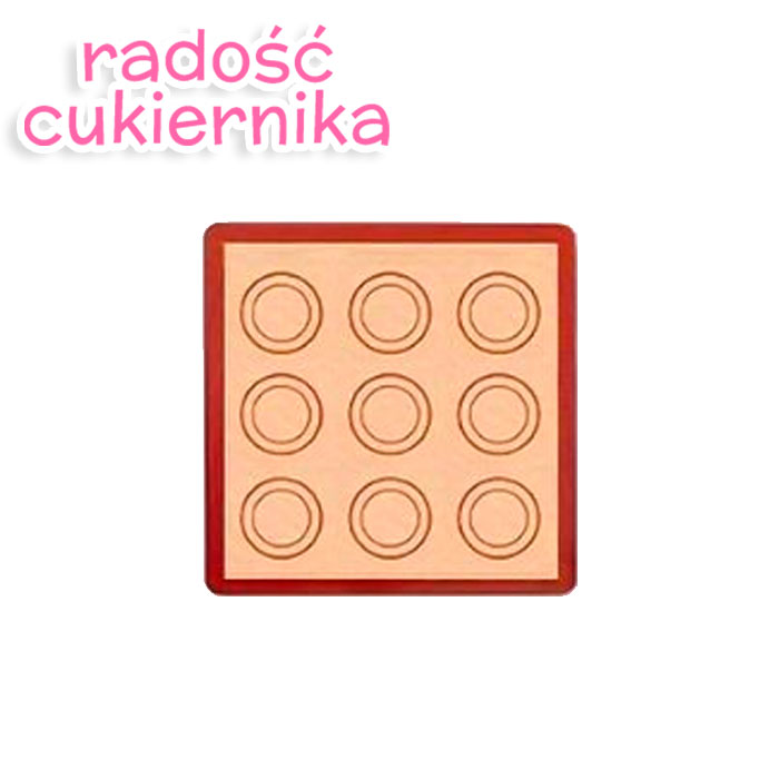 Mata silikonowa wzmocniona Macarons, 20x20 cm 