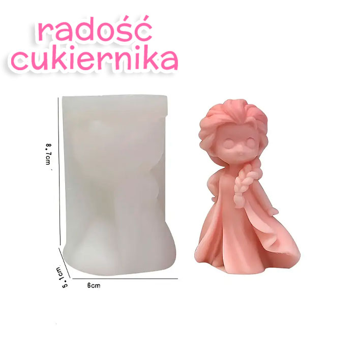 Forma silikonowa 3D "Zimne serce Elsa", 8,7 cm 