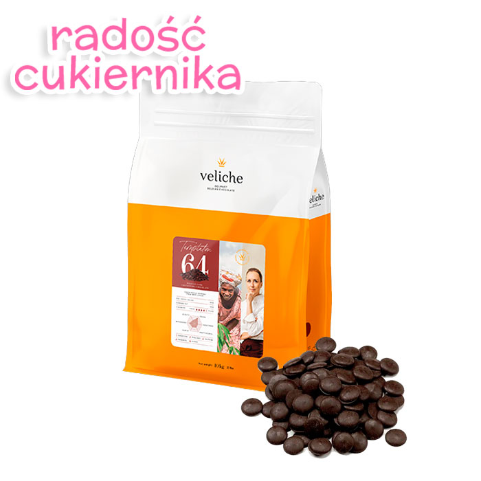 Сiemna czekolada Veliche Emotion 64%, 2,5 kg 