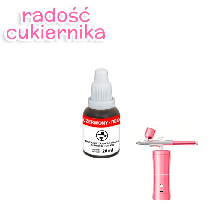 Barwnik spożywczy do aerografu "Food colours" czerwony 20 g 