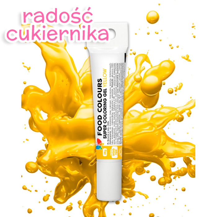 Barwnik spożywczy w żelu w tubce 20 g, zółty 