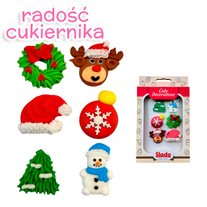 Zestaw świąteczny 6 figurek 2D nr 1 