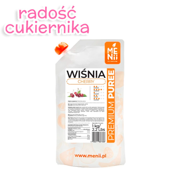 Puree Premium Wisnia "Menii", 1 kg 
