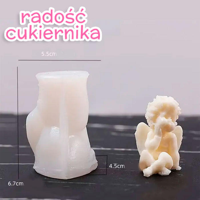 Forma silikonowa 3D "Anioł" 6,7 cm 