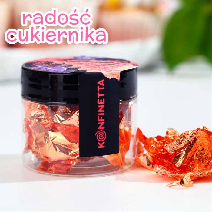 Płatki różowe złoto "Konfinetta", 0,5 g 
