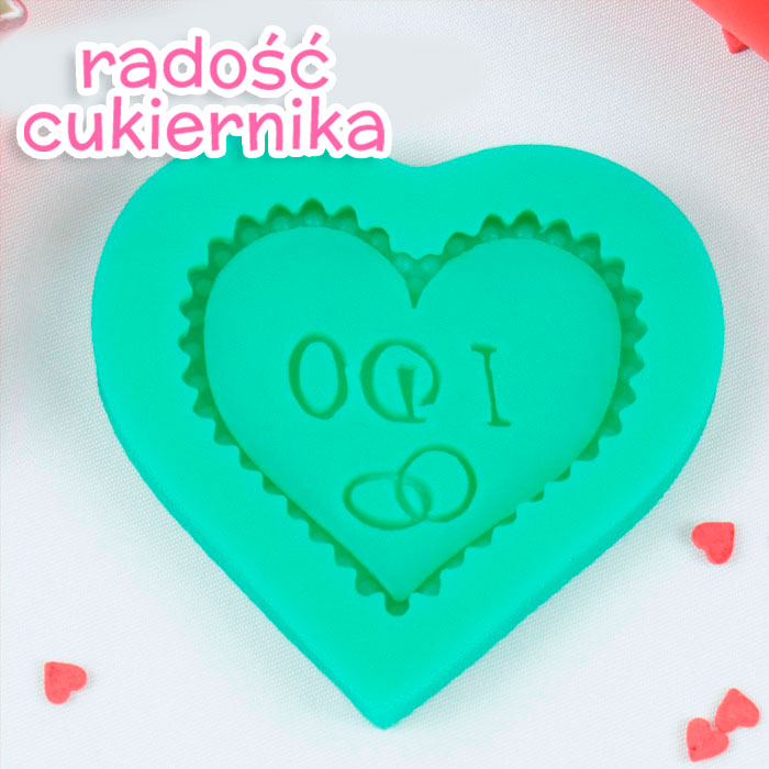 Silikonowa forma Serce. I Do, 6×6 cm 