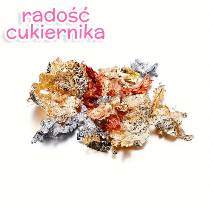 Płatki złota i srebra, 2 g (zdejmowana dekoracja)
