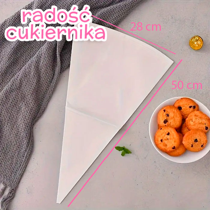 Rękaw cukierniczy z tkaniny 50 cm, 1szt 