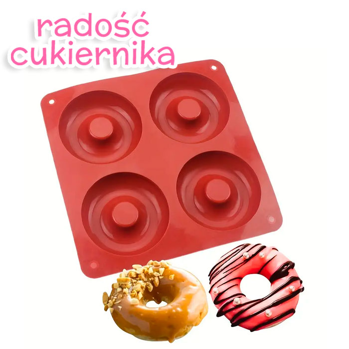 Silikonowa forma "Pączki" d-7,5 cm, 4 komórki