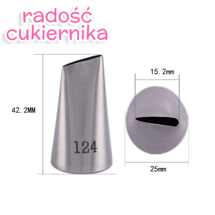 Tylka stal nierdzewna płatek róży №124, 4,2 cm 