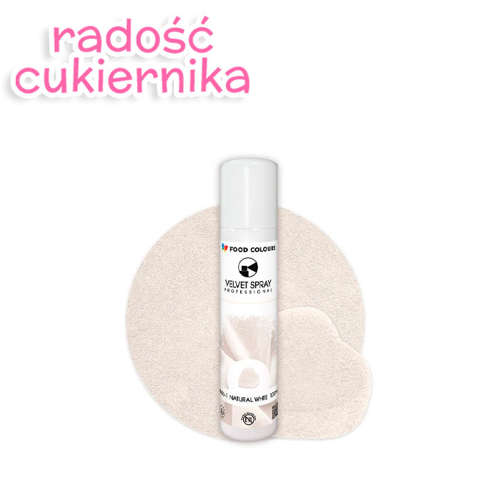 Spray velvet zamsz Biały 100 ml Food Colours