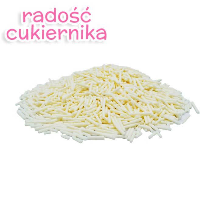 Posypka pałeczki cukrowe białe, 50 g 
