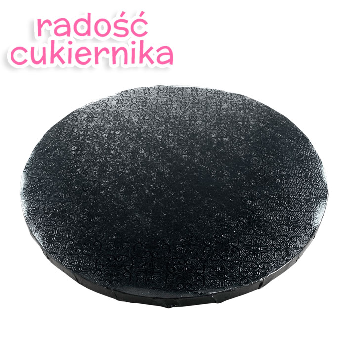  Podkład cukierniczy pod tort styrodurowy sr. 25 cm czarny 