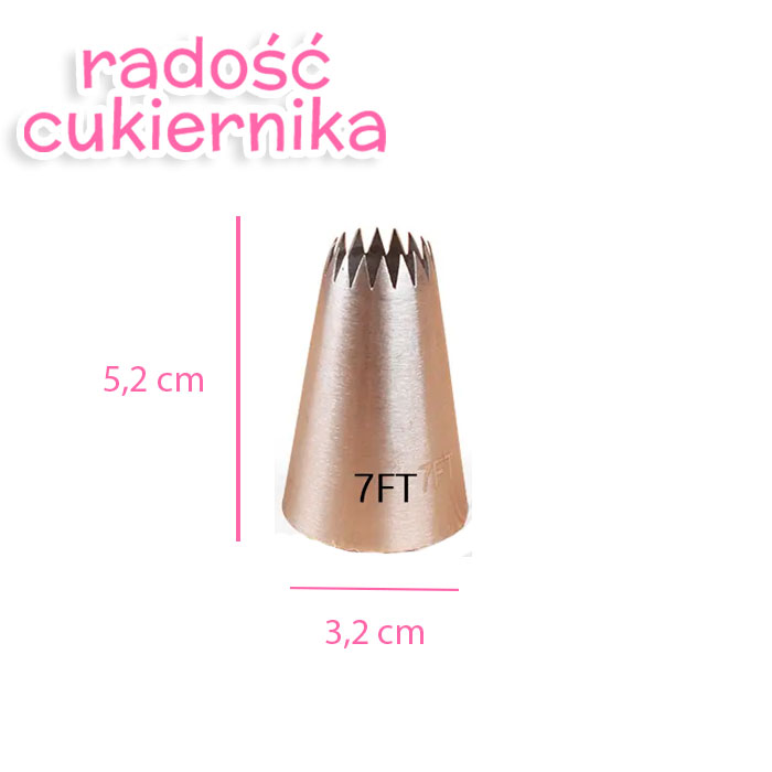 Tylka stal nierdzewna do kremu № 7FT 