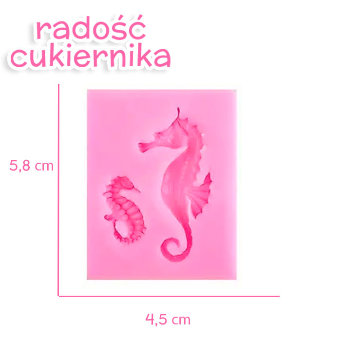 Forma silikonowa Konik Morski, 5,8 x 4,5 cm 