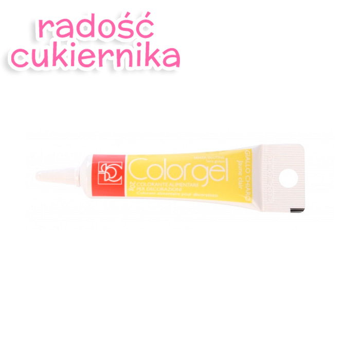 Barwnik spożywczy w żelu jasnożółty tubka, 20 g 