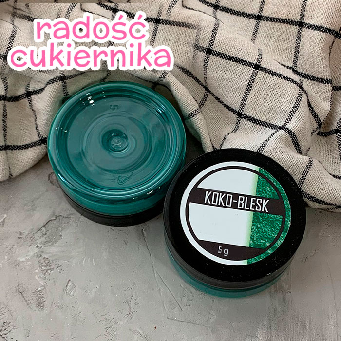 Gęsty pigment NEON Głęboki szmaragdowy matowy, Koko-Blesk, 5 g 