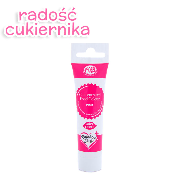 Barwnik spożywczy w żelu ProGel Rainbow Dust pink, 25 g 