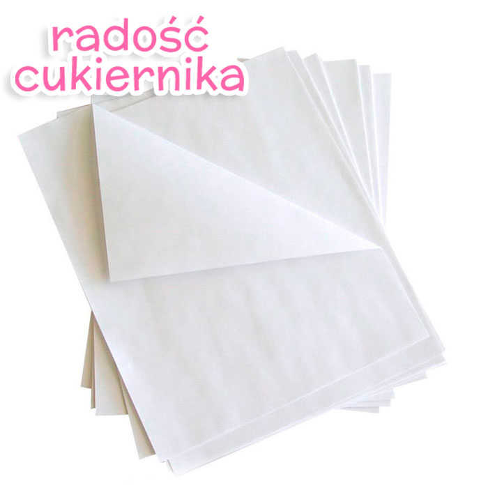 Papier silikonowy do pieczenia 60x40 cm biały, 10 szt 