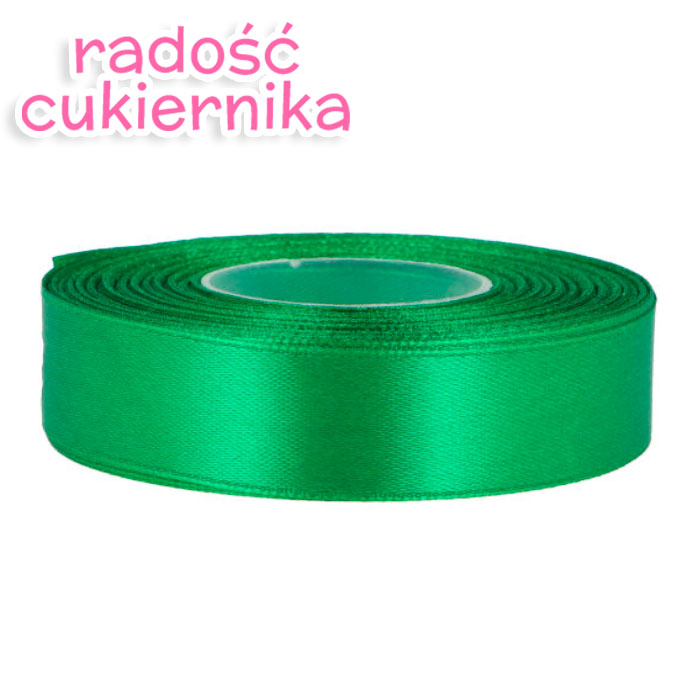 Wstążka satynowa zielona 25 m, 18 mm 