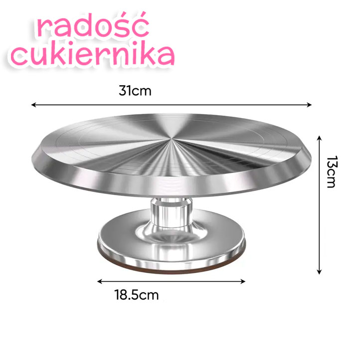 Stół obrotowy ze stali, 31 cm 
