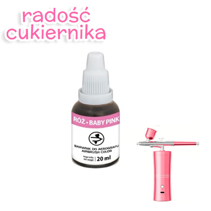 Barwnik spożywczy do aerografu "Food colours" nowy jasny roz 20 g 
