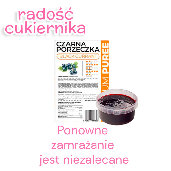 Puree Zamrożone Premium Porzeczka czarna "Menii", 250 g 