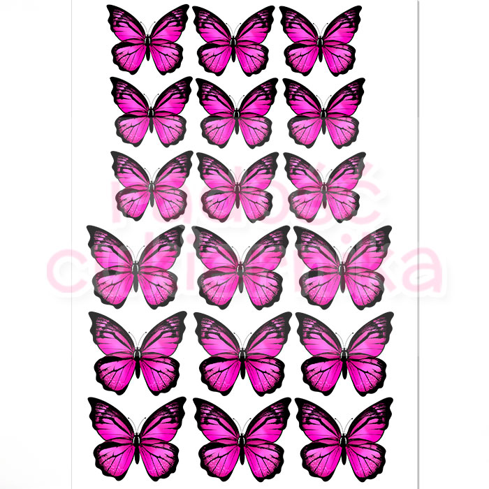 Opłatek na tort "Motyle №3" 