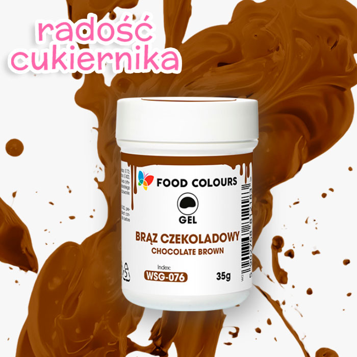 Barwnik w żelu Food Colours Power Gel 35 g, brąz czekoladowy 